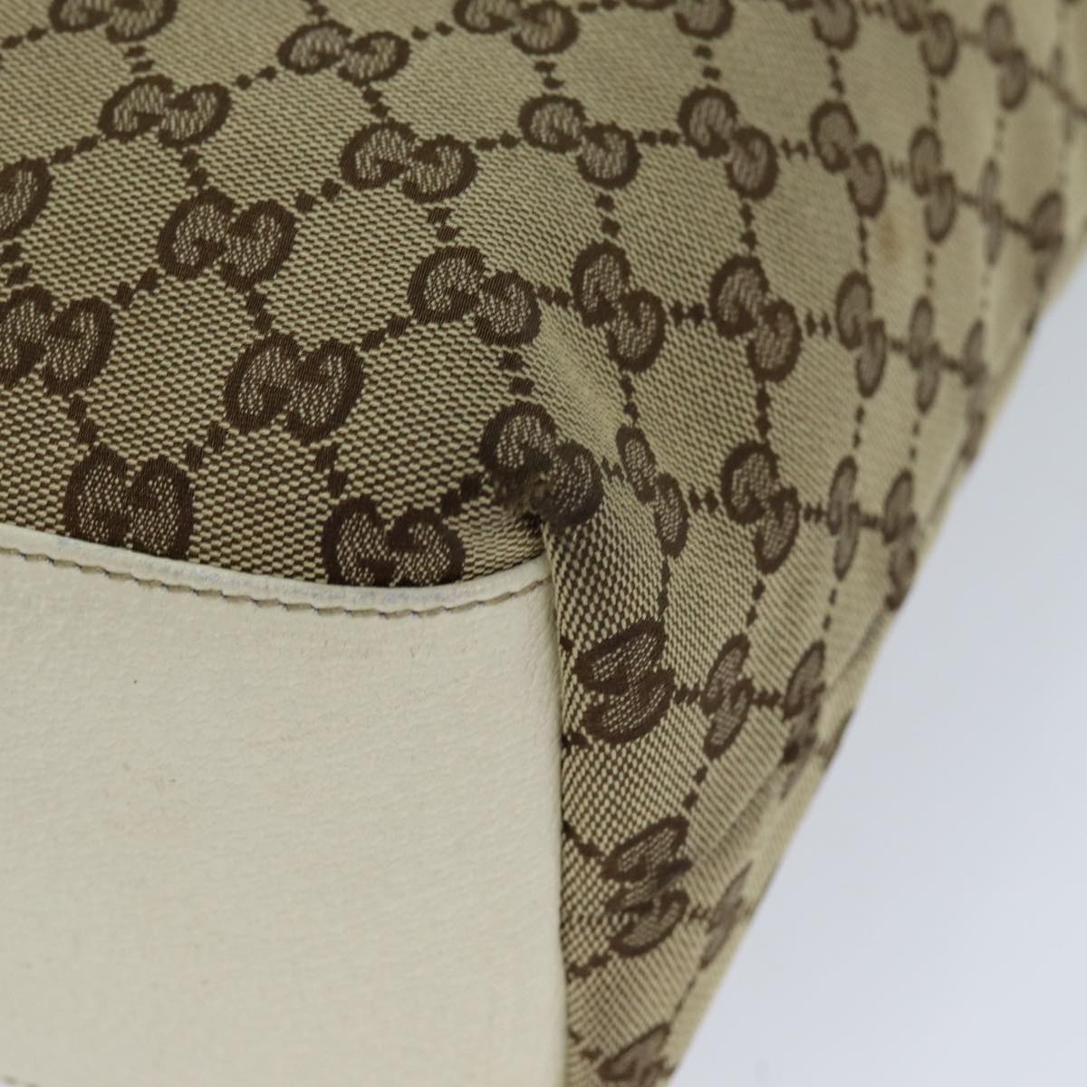 GUCCI GG Canvas Tote Bag Beige 153009 76417