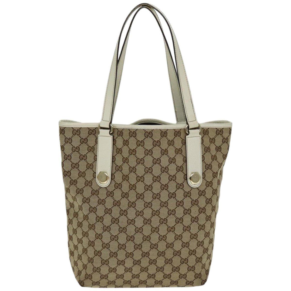 GUCCI GG Canvas Tote Bag Beige 153009 76417