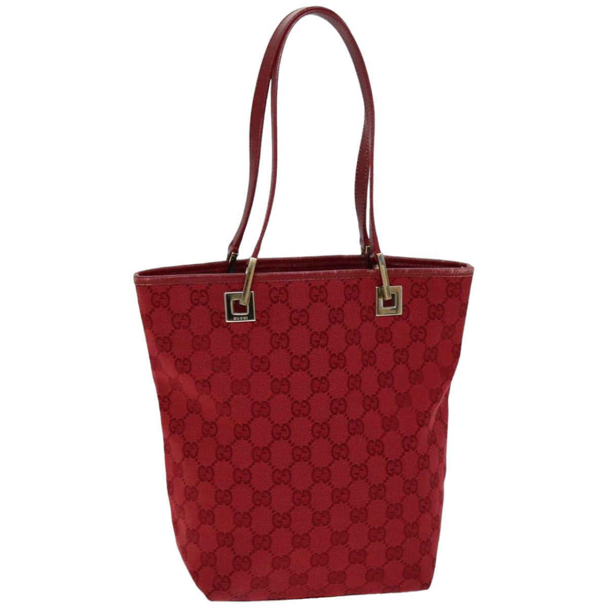 GUCCI GG Canvas Tote Bag Red 002 1099 76418