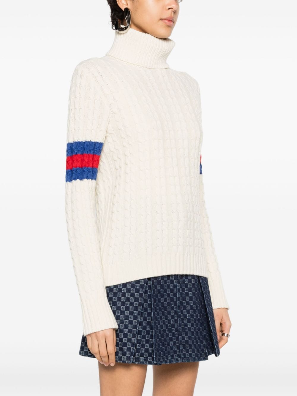 GUCCI Cable Knit Pullover Sweater for Women - SS24 Collection