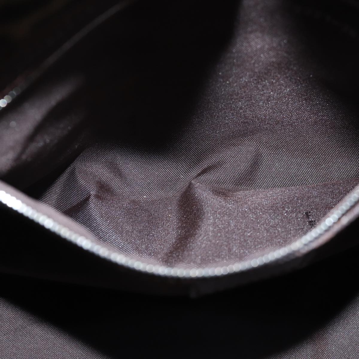 FENDI Zucca Canvas Mamma Baguette Shoulder Bag Black Brown 76476
