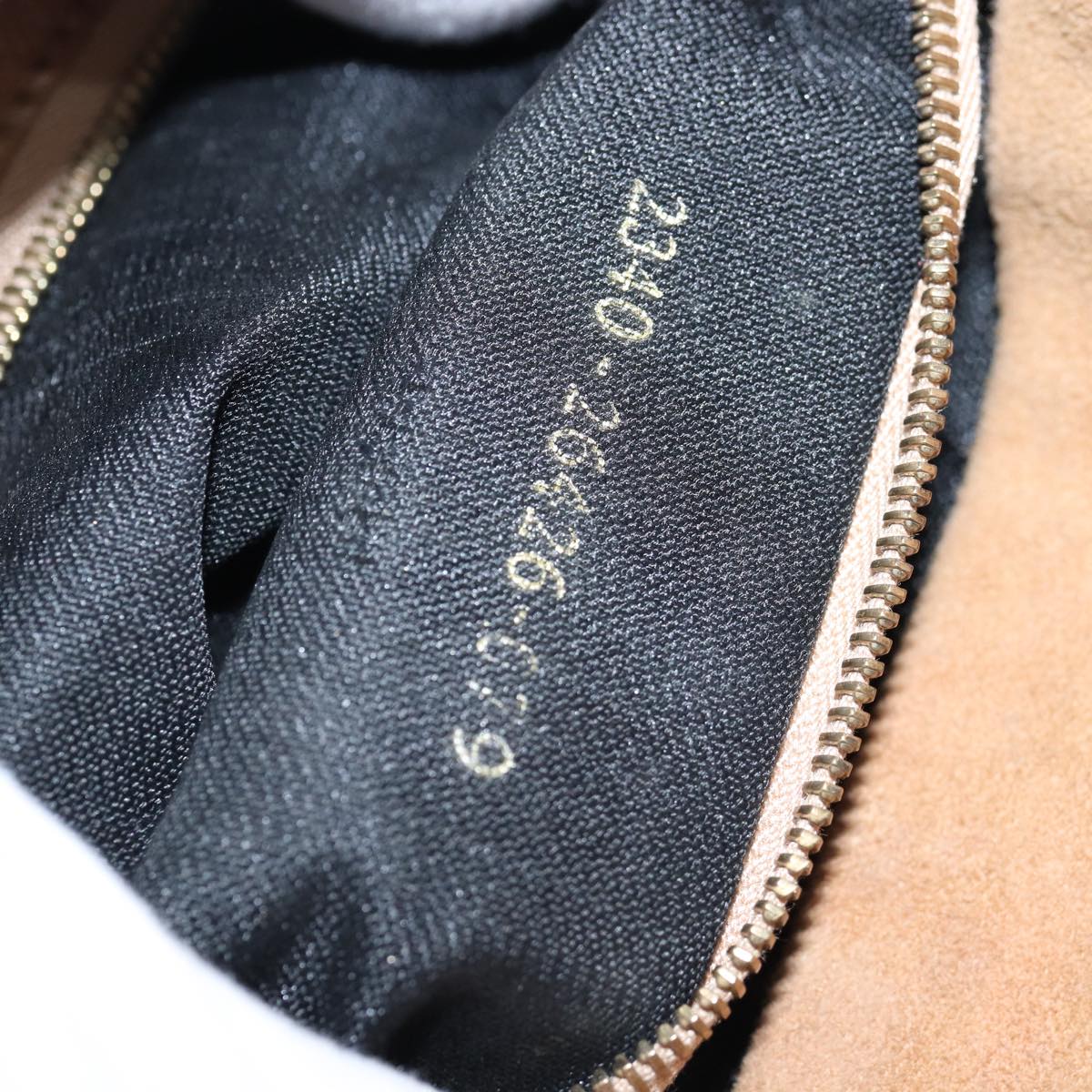FENDI Mamma Baguette Shoulder Bag Suede Beige 76610