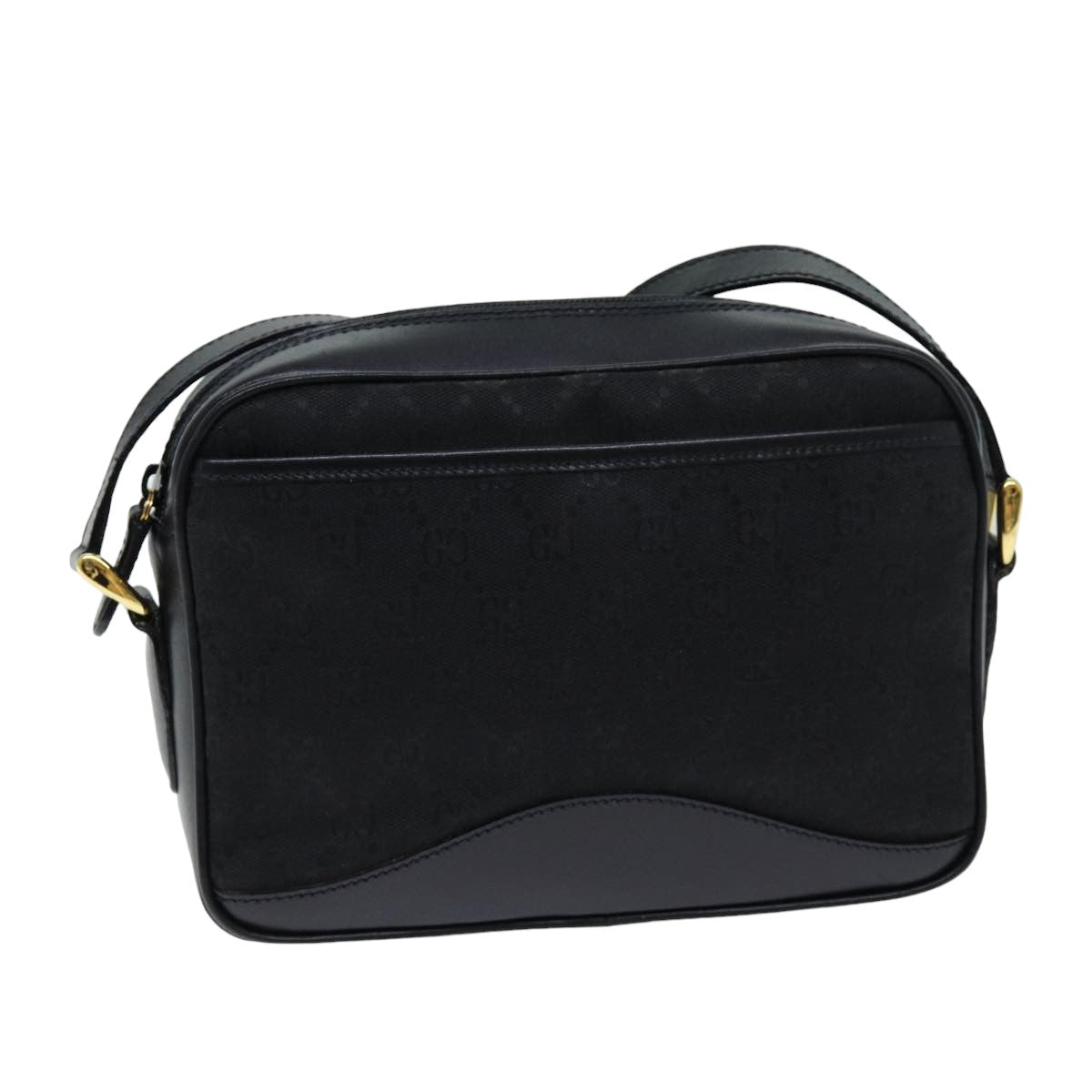 GUCCI GG Canvas Shoulder Bag Black 007 123 0225 76695
