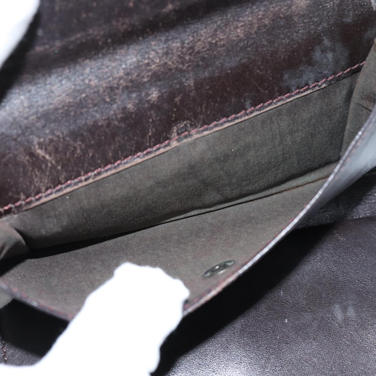FENDI Zucca Canvas Wallet Black Brown 76700