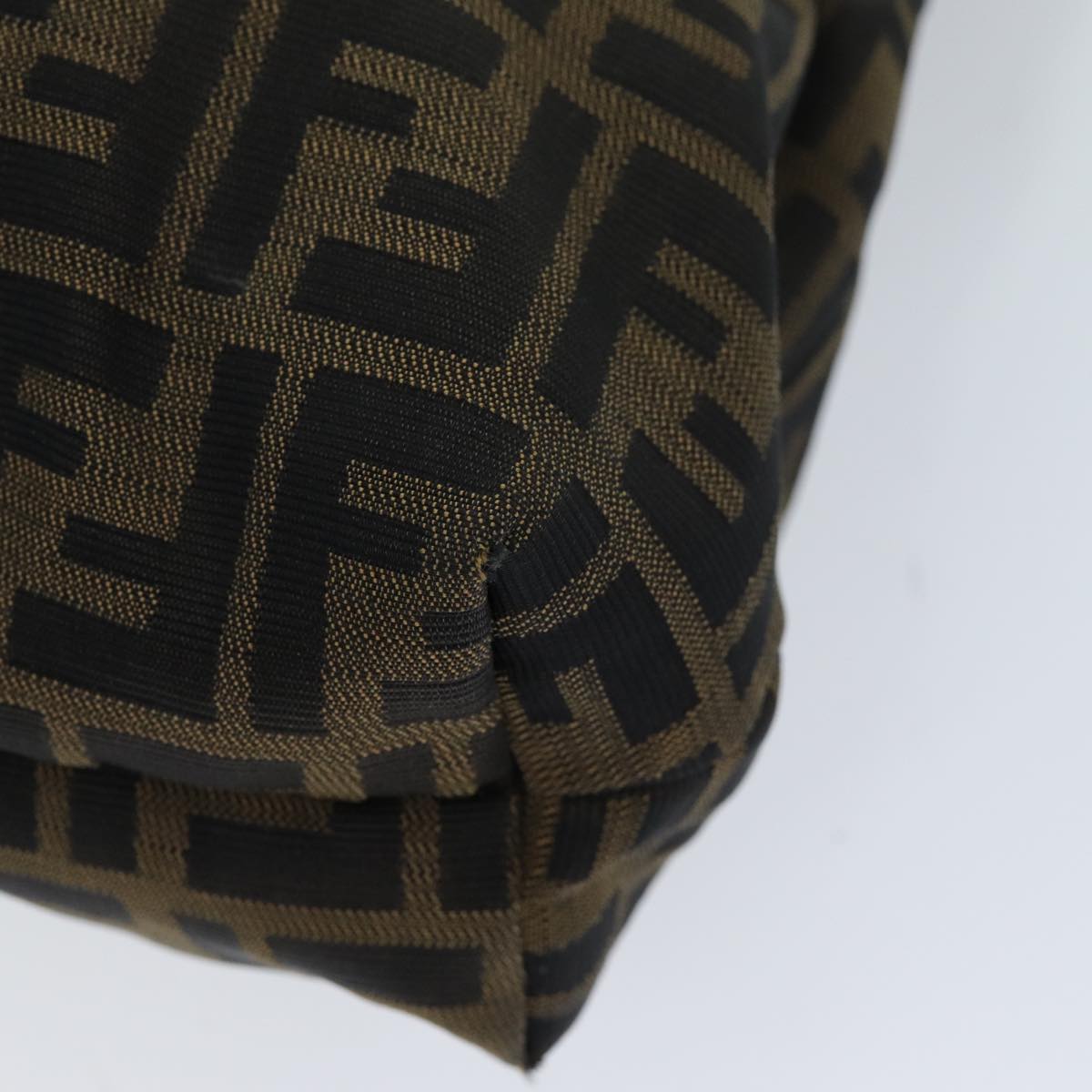 FENDI Zucca Canvas Tote Bag Black Brown 76722