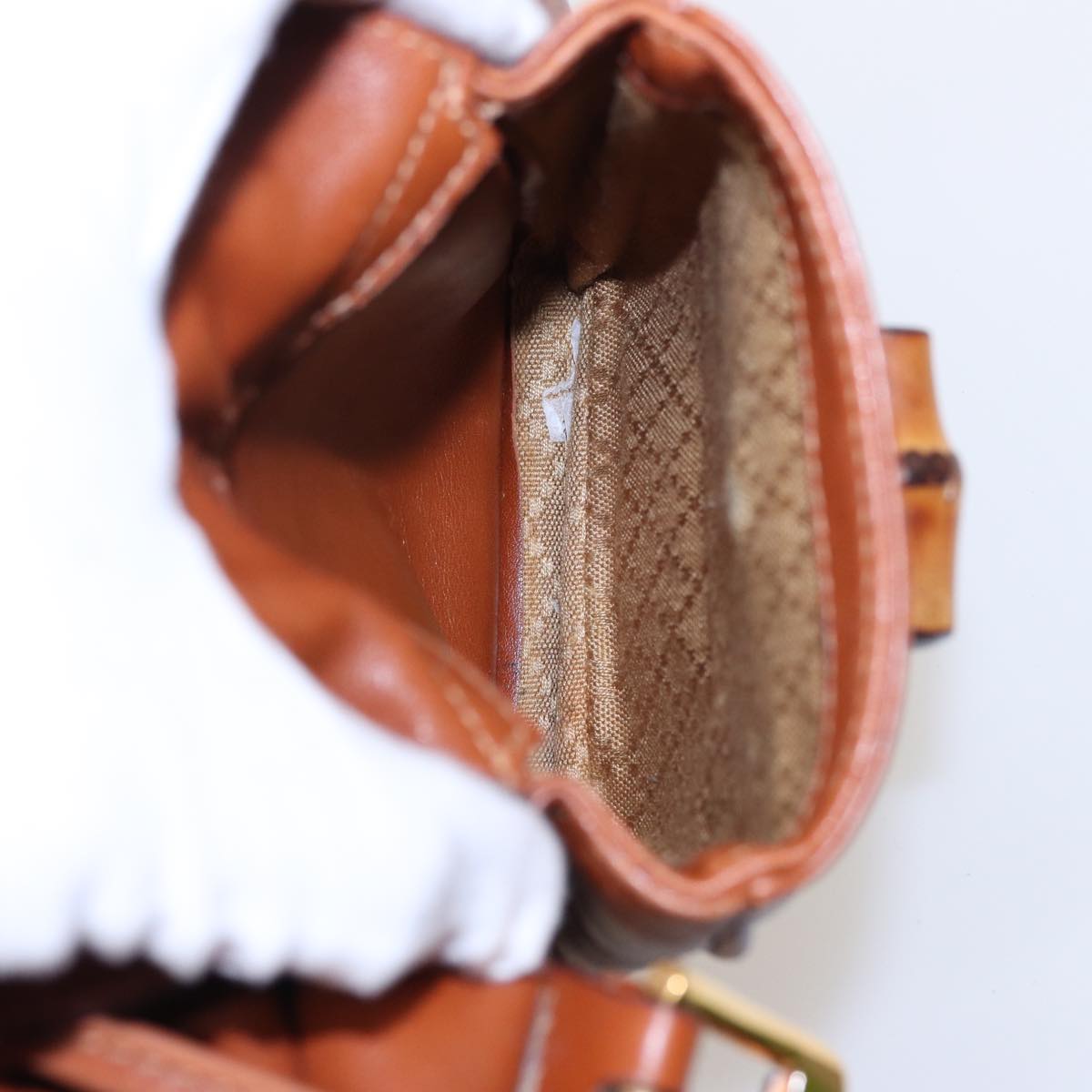 GUCCI Bamboo Backpack Leather Brown 003 2058 0016 76808