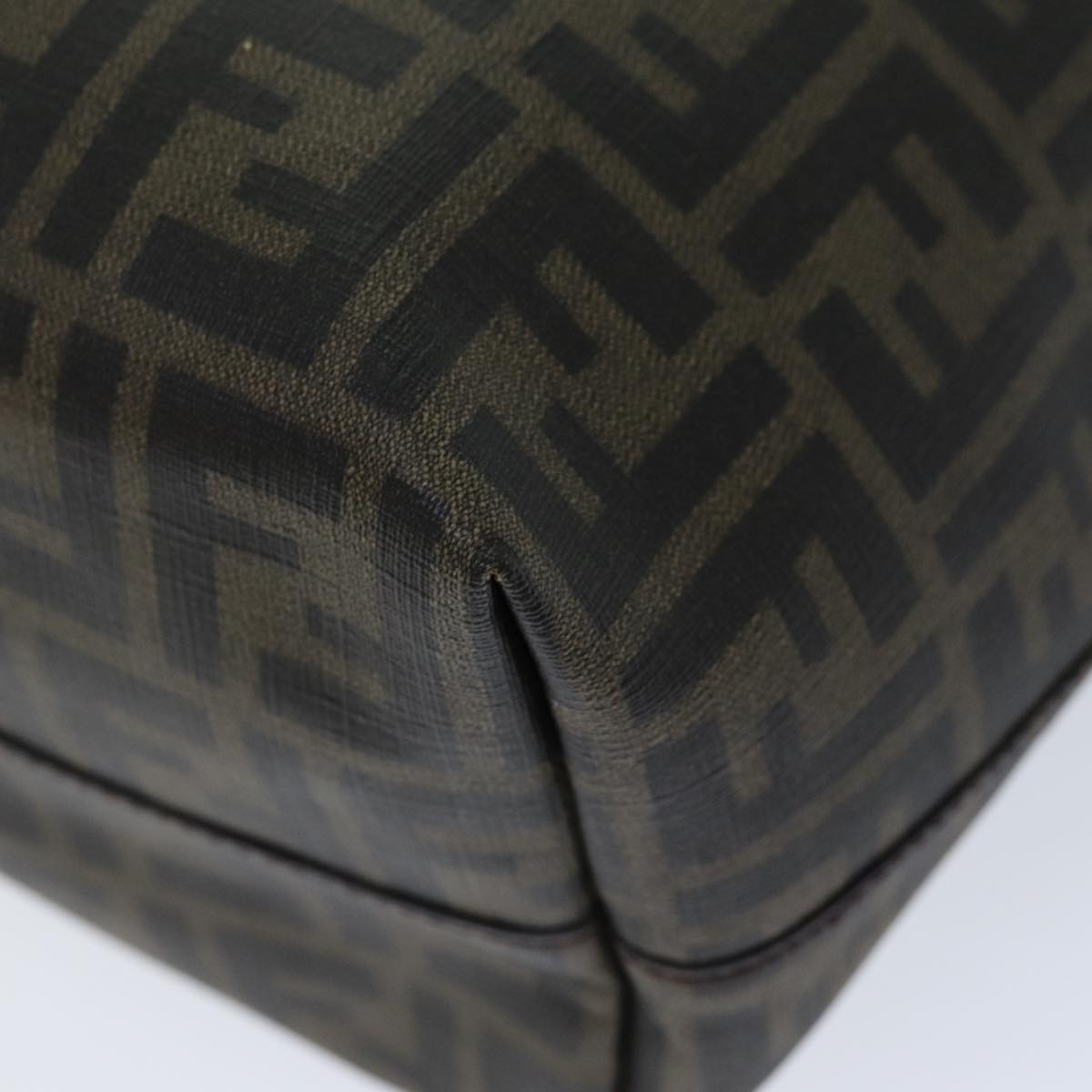 FENDI Zucca Canvas Tote Bag Black Brown 76812