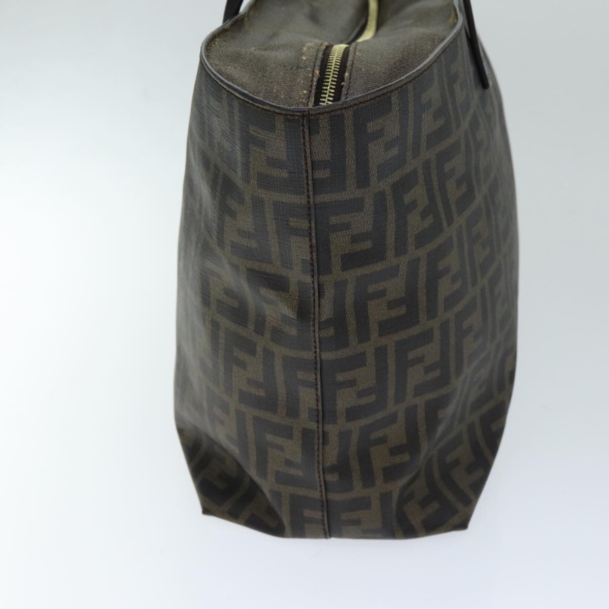 FENDI Zucca Canvas Tote Bag Black Brown 76812