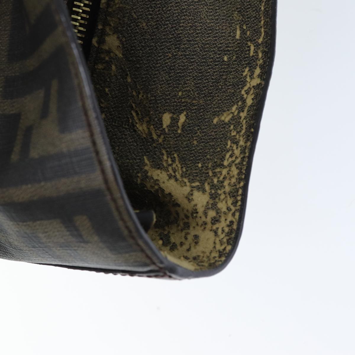 FENDI Zucca Canvas Tote Bag Black Brown 76812