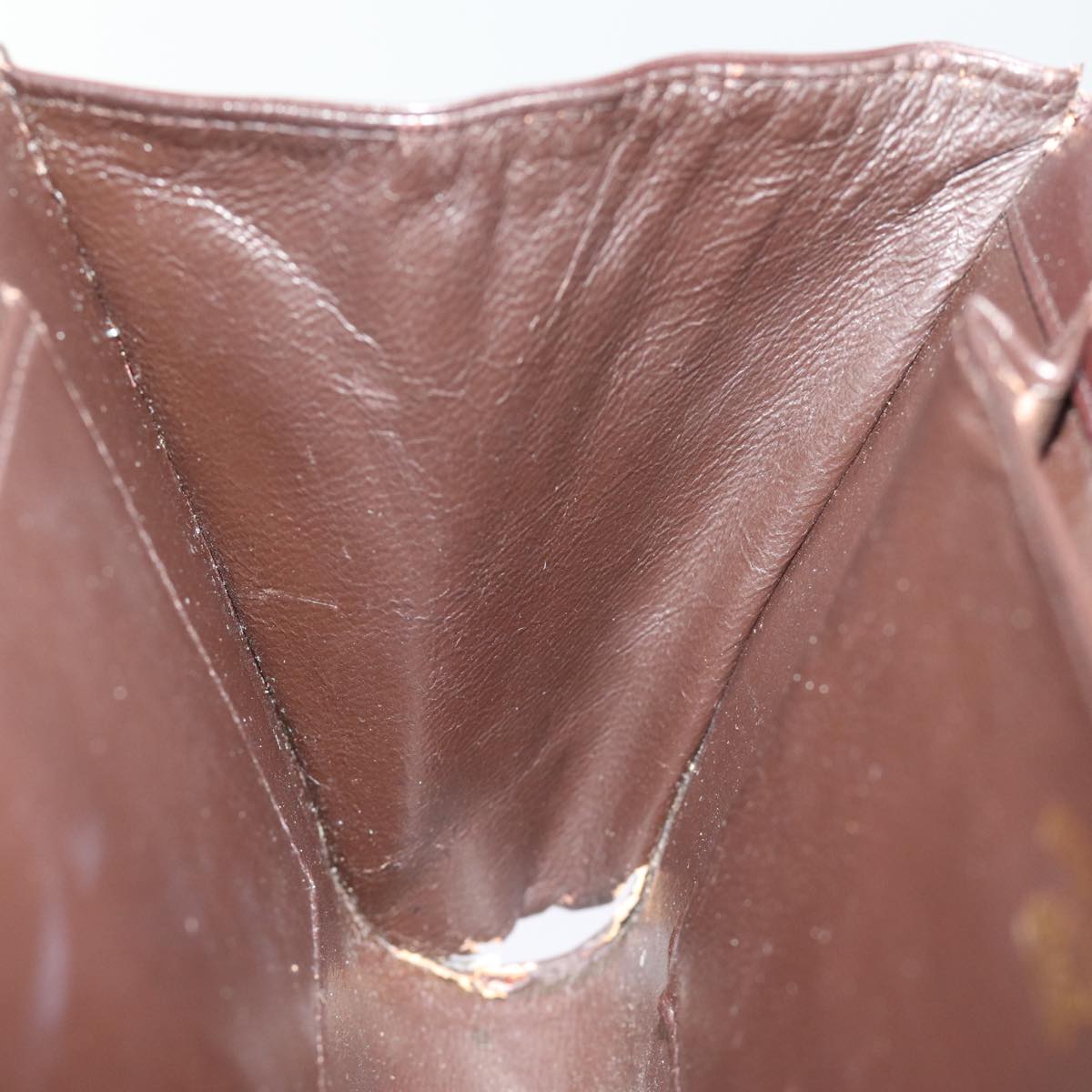 GUCCI Web Sherry Line Clutch Bag Leather Brown Red Green 76830