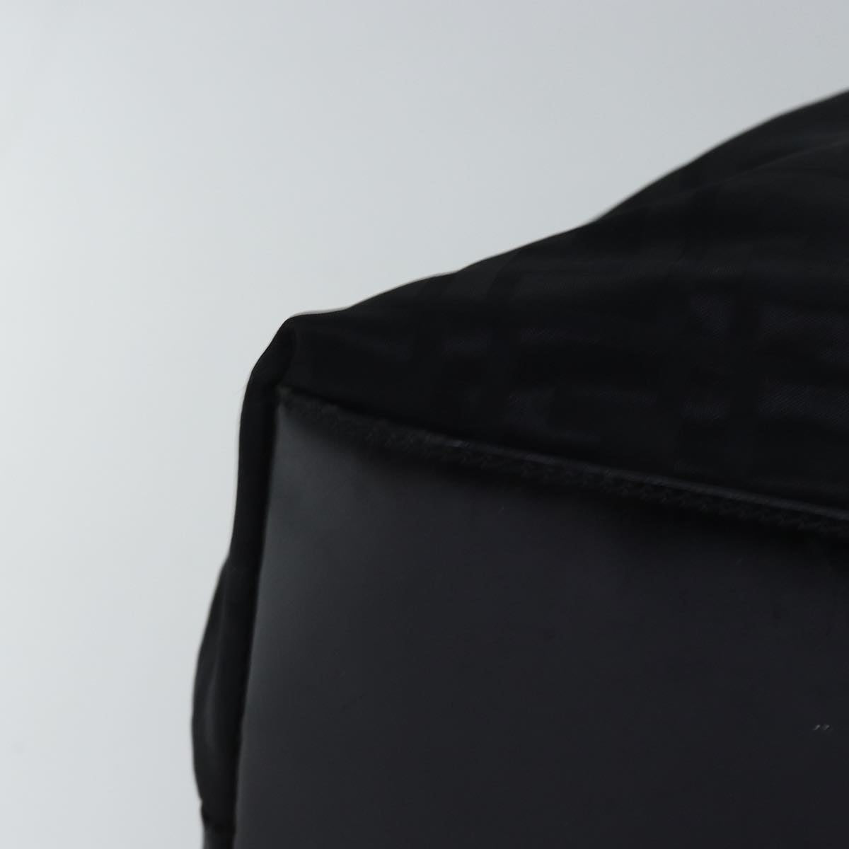 FENDI Zucca Canvas Hand Bag Black Brown 76859