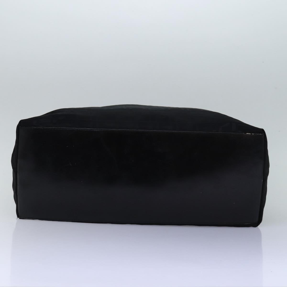 FENDI Zucca Canvas Hand Bag Black Brown 76859