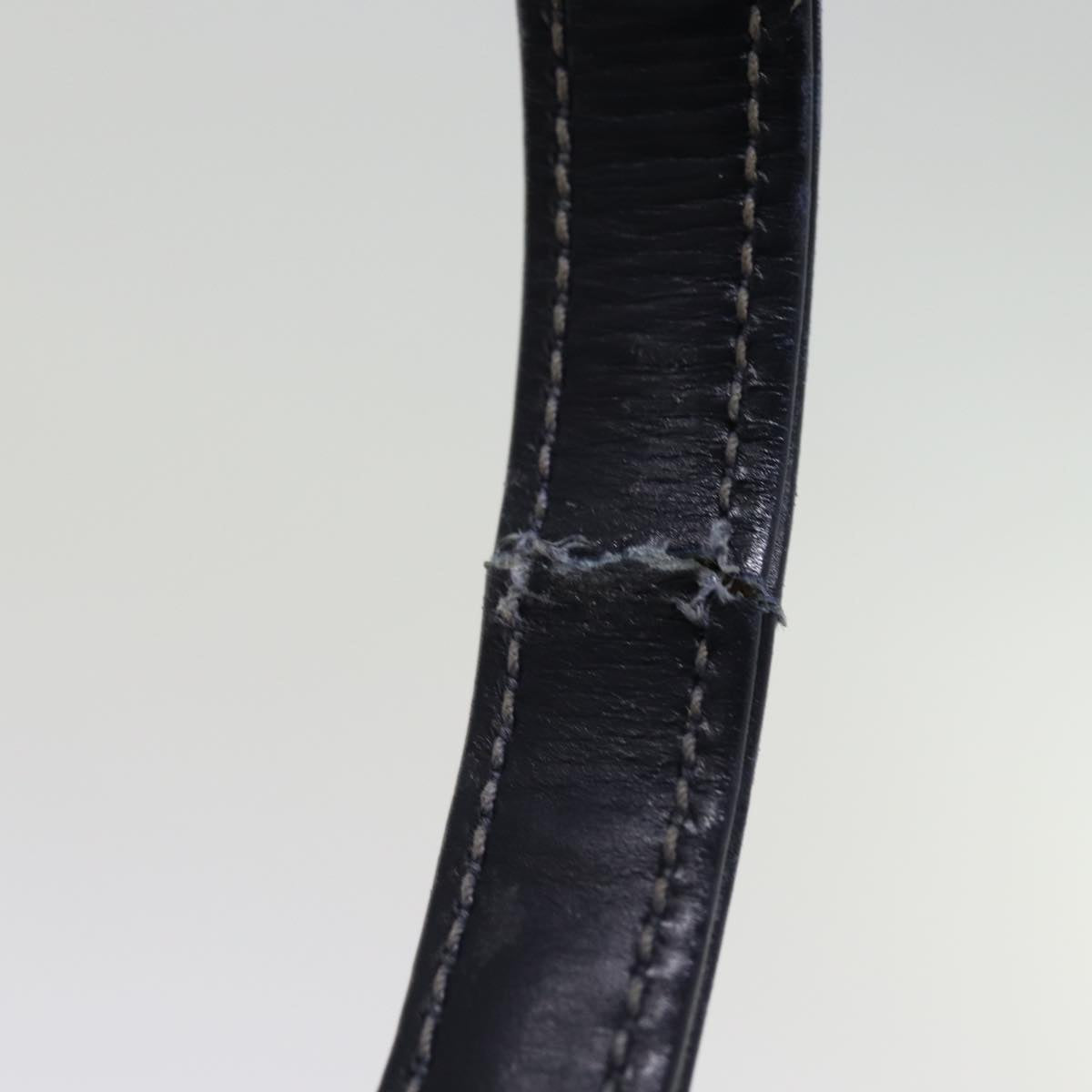 GUCCI Hand Bag Leather Navy 76886