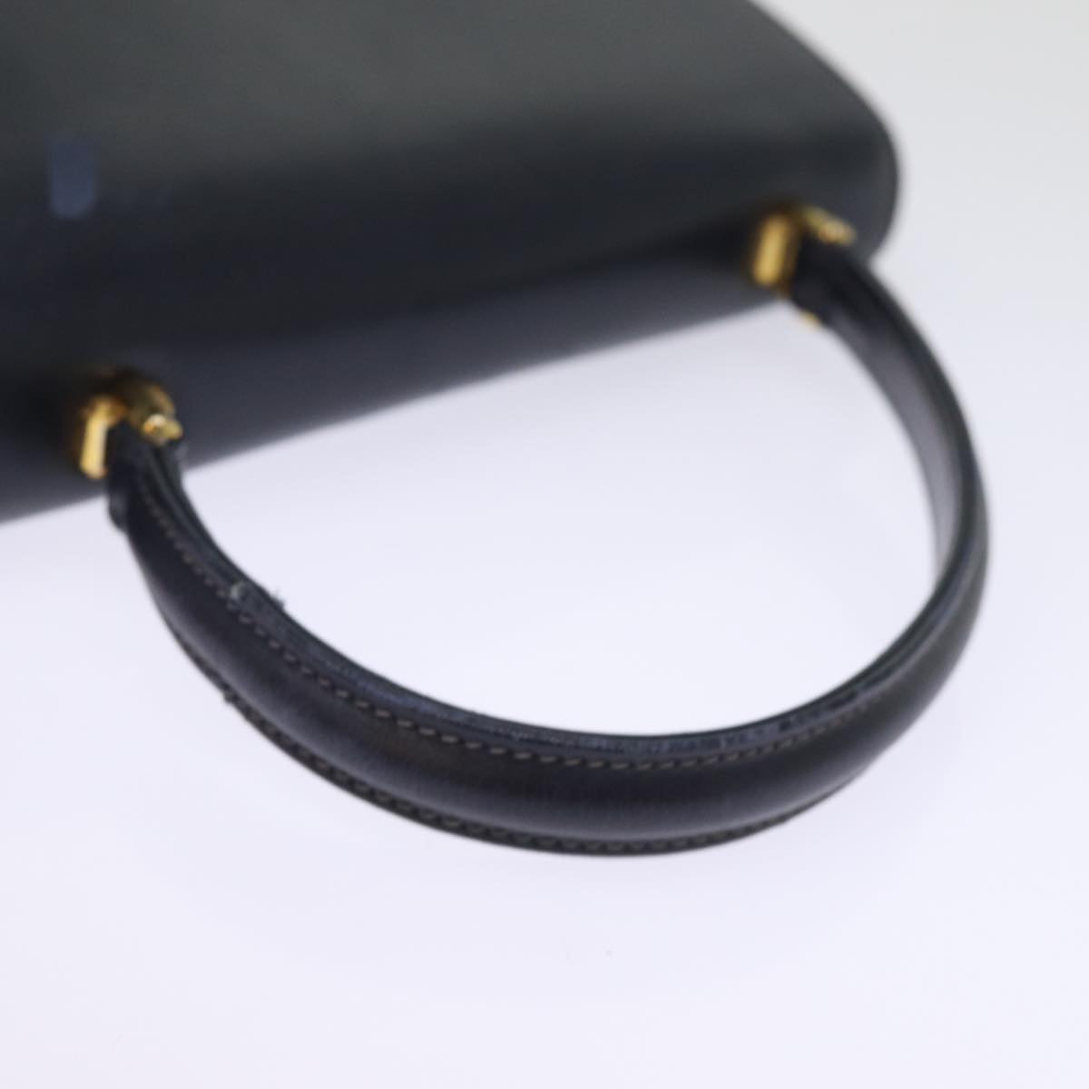GUCCI Hand Bag Leather Navy 76886