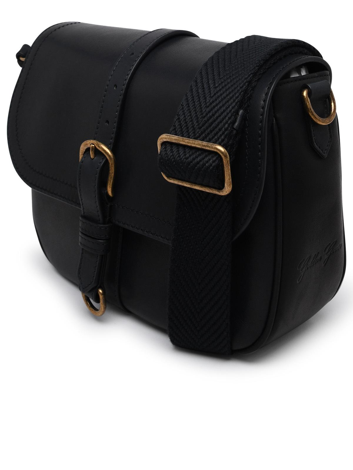 Golden Goose Black Leather Sally Midi Bag Woman