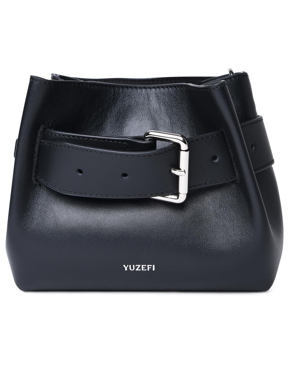 Yuzefi 'Shroom' Black Leather Bag Woman