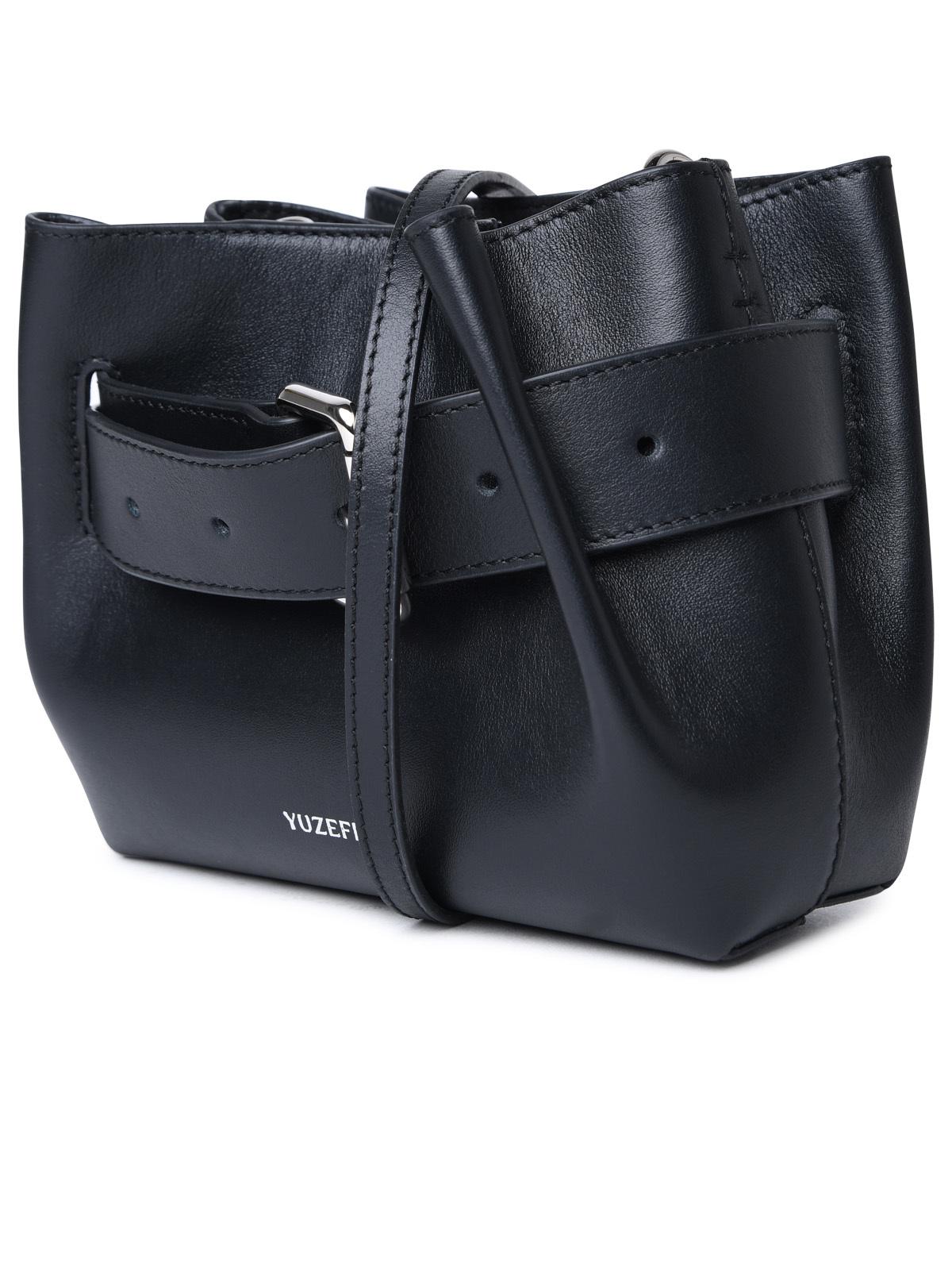 Yuzefi 'Shroom' Black Leather Bag Woman
