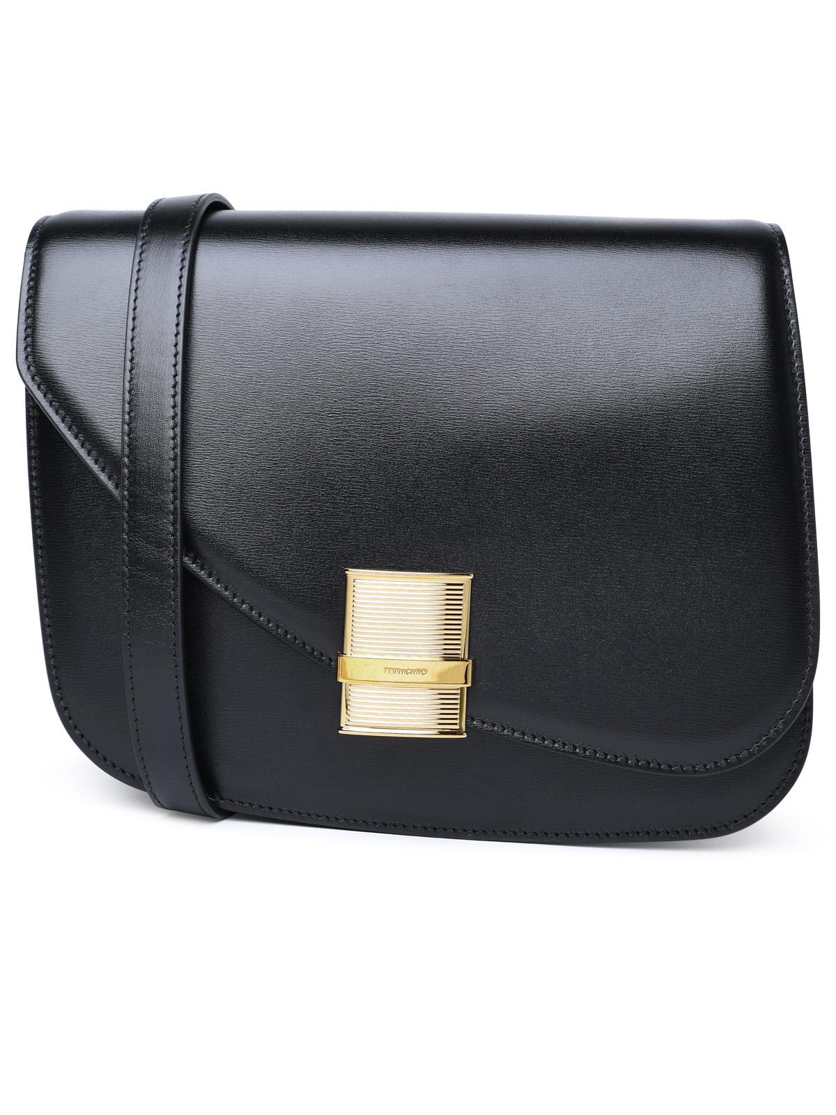 Salvatore Ferragamo Black Pomellato Calf Leather Bag Woman