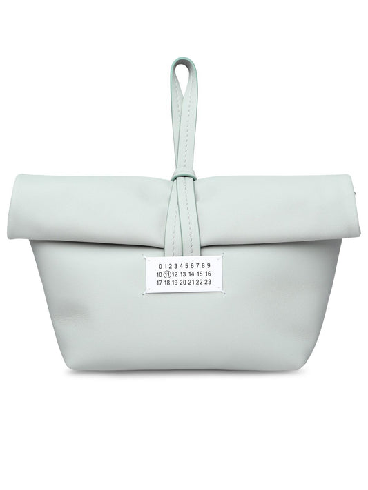 Maison Margiela Green Anise Leather Clutch Woman
