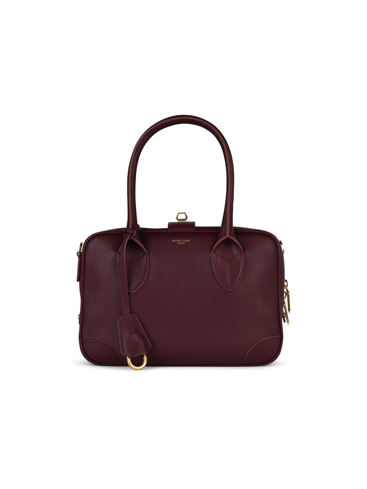 Golden Goose 'Vita' Burgundy Leather Top Box Woman