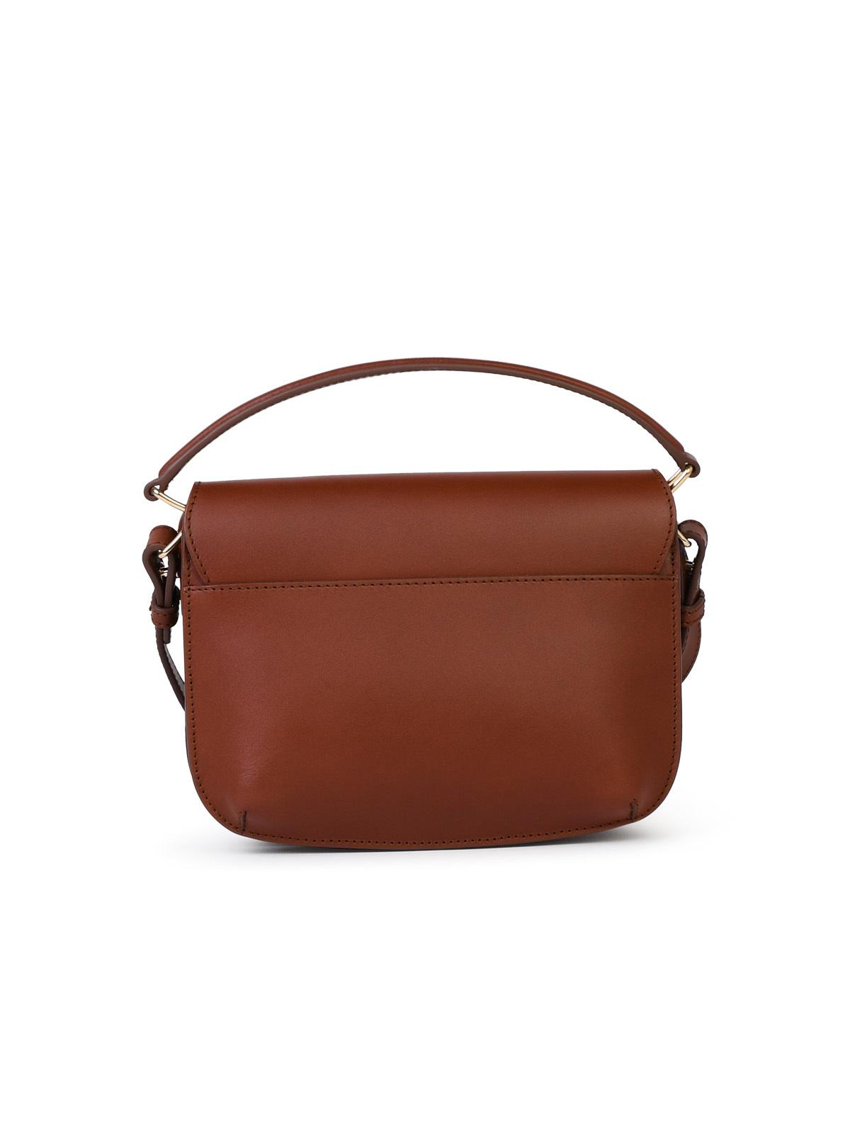 A.P.C. Small 'Sarah' Brown Leather Bag Woman