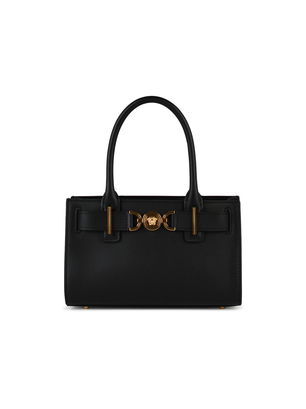 Versace Small 'Medusa '95' Black Leather Bag Woman