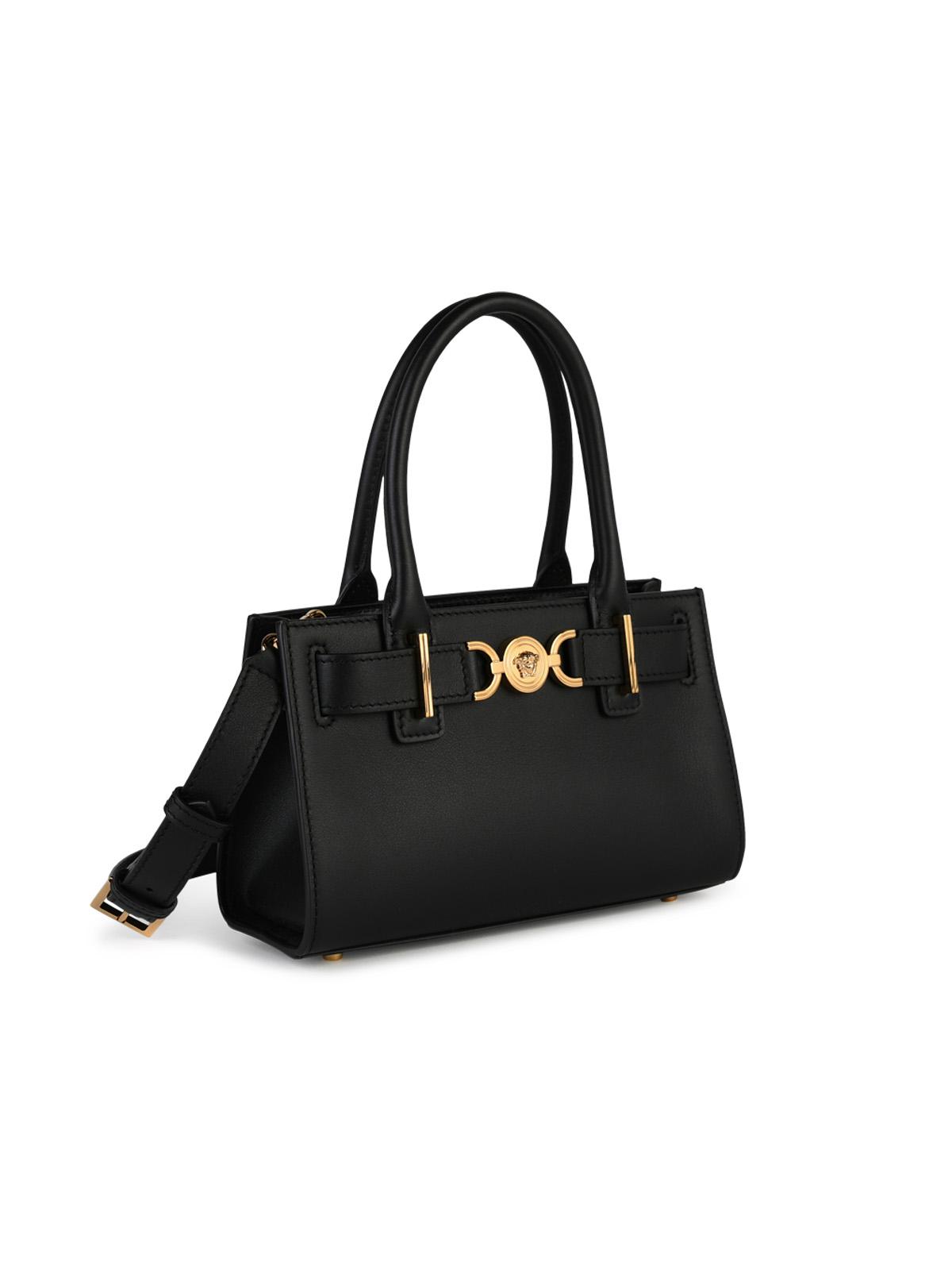 Versace Small 'Medusa '95' Black Leather Bag Woman