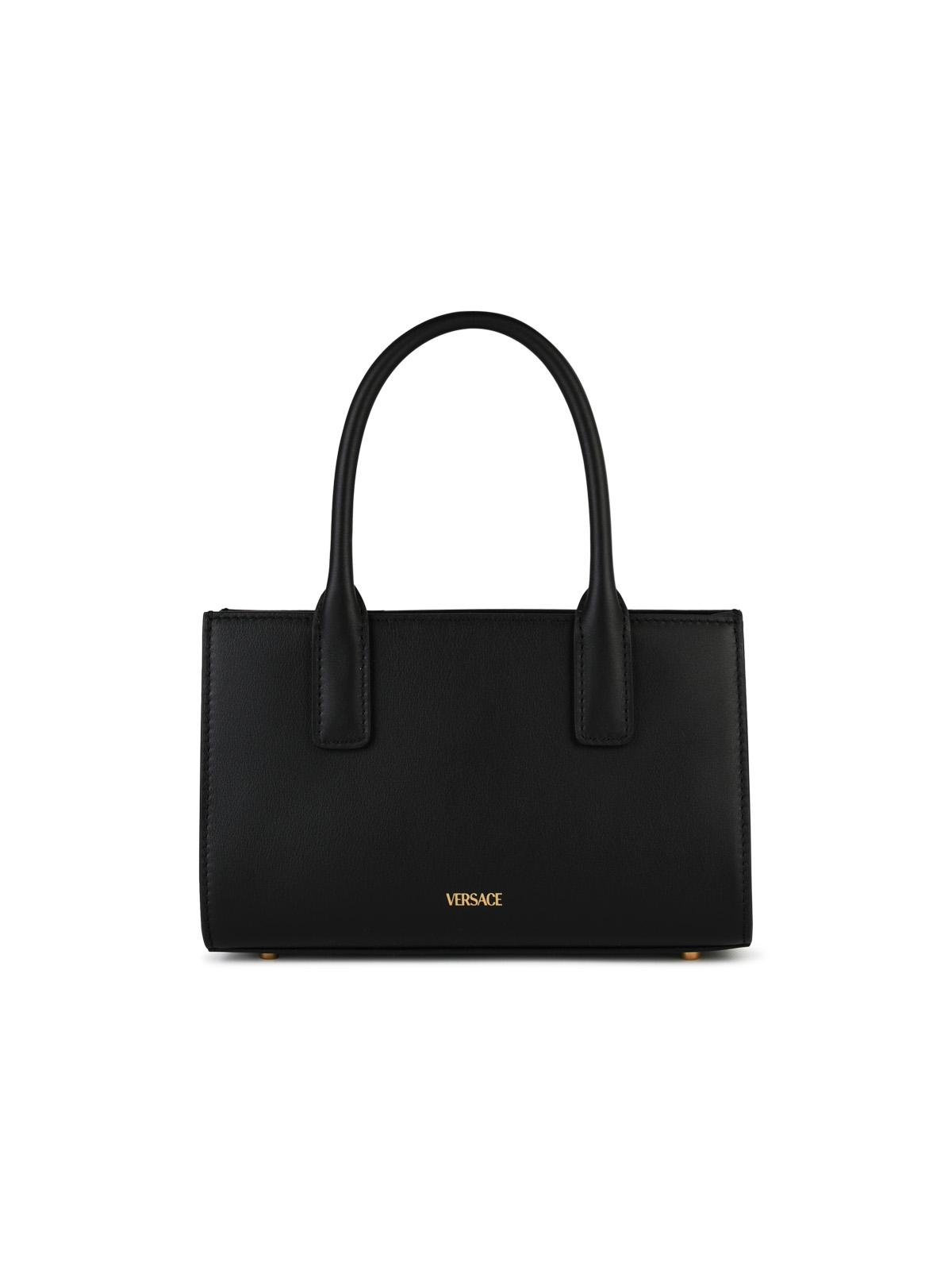 Versace Small 'Medusa '95' Black Leather Bag Woman