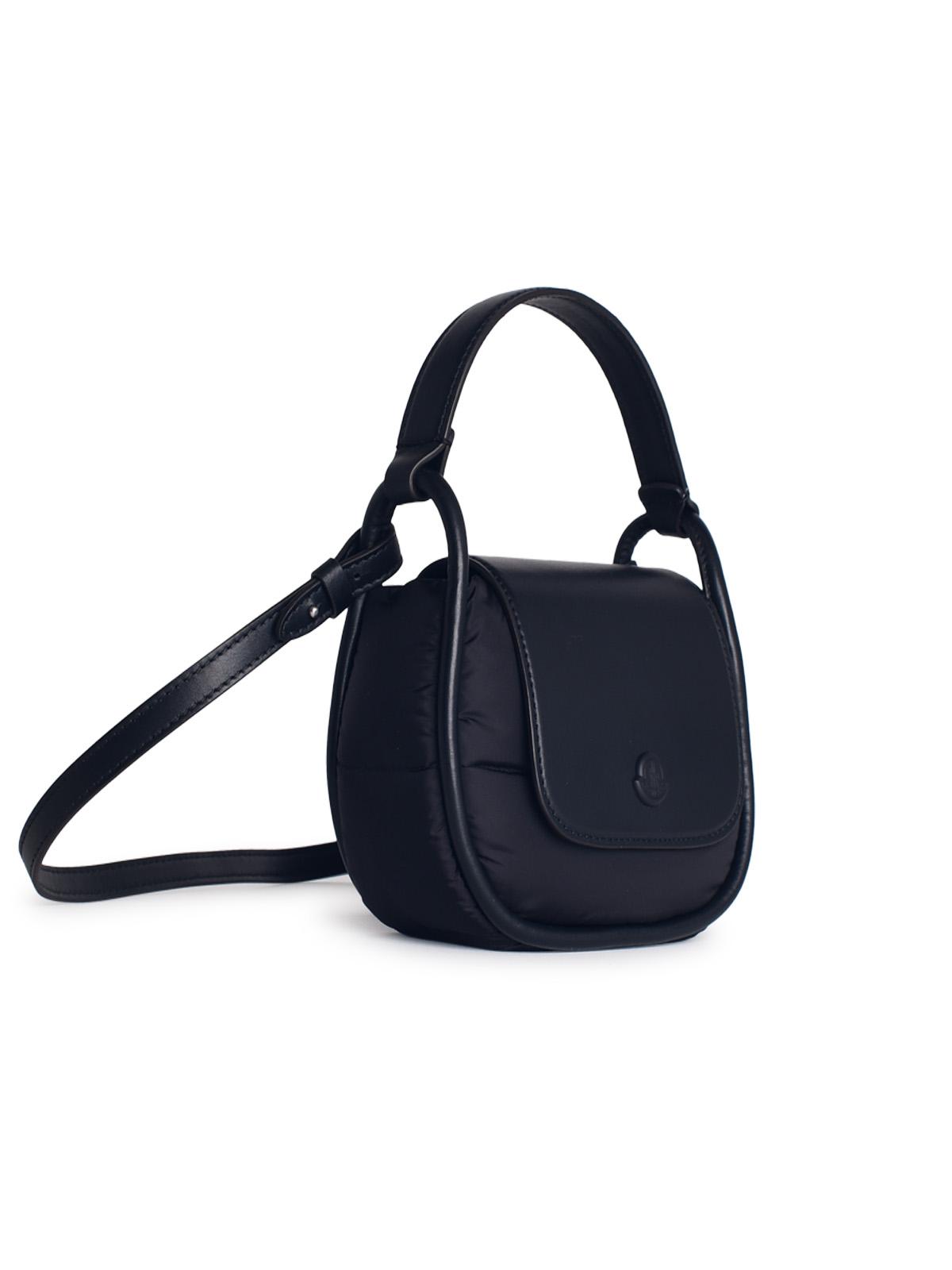 Moncler 'Tiarna' Black Leather Blend Mini Bag Woman