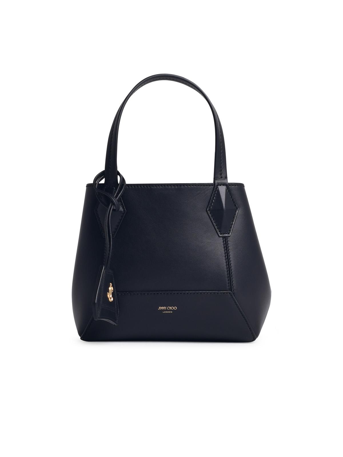 Jimmy Choo 'Diamond' Small Black Leather Bag Woman