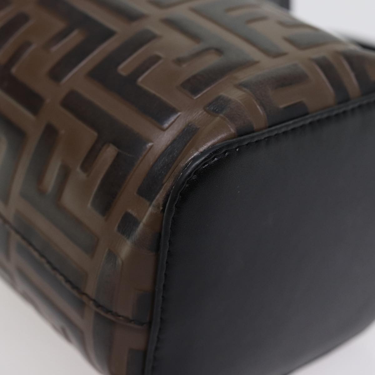 FENDI Zucca Canvas Mont Tresor Mini Shoulder Bag 2way Brown 77005