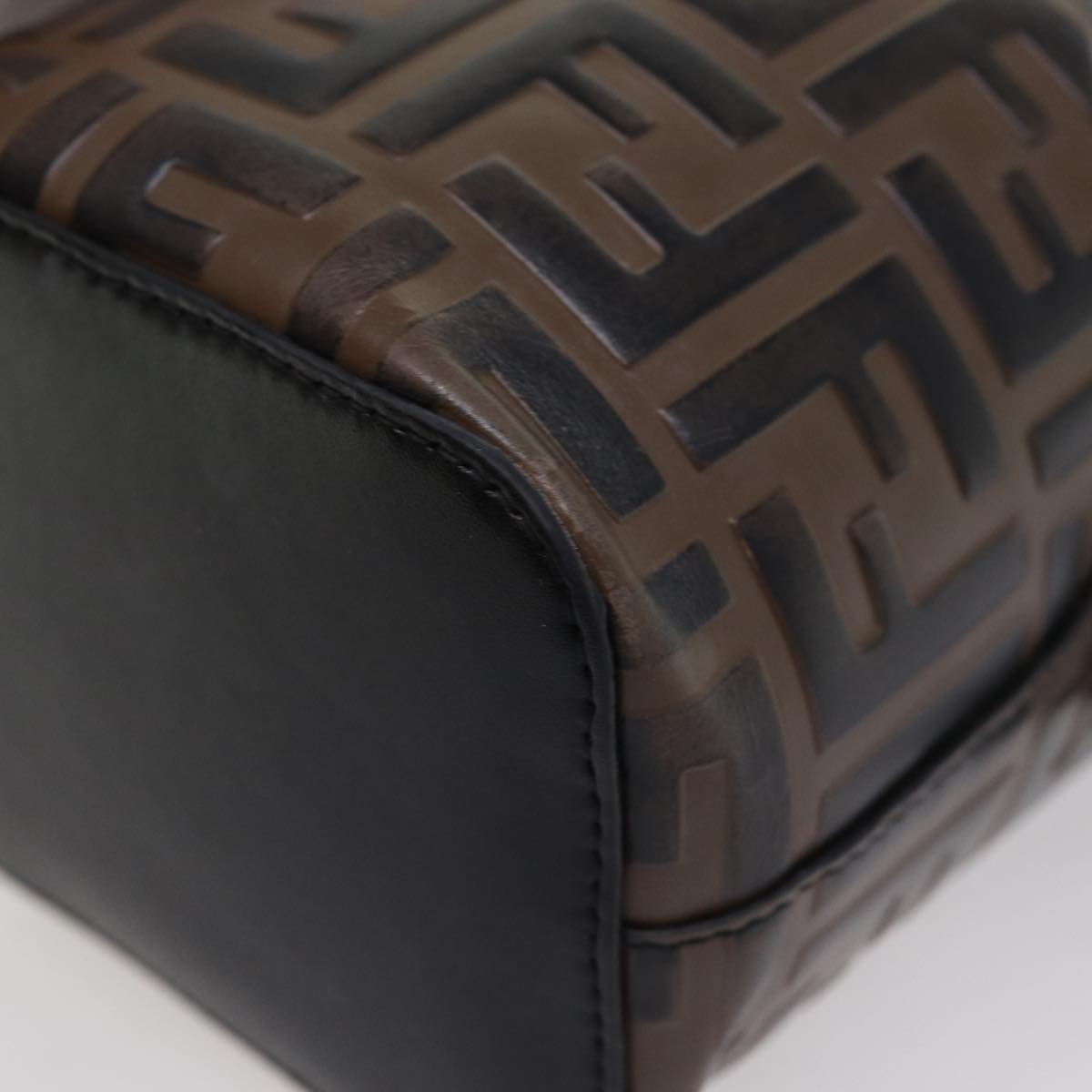 FENDI Zucca Canvas Mont Tresor Mini Shoulder Bag 2way Brown 77005