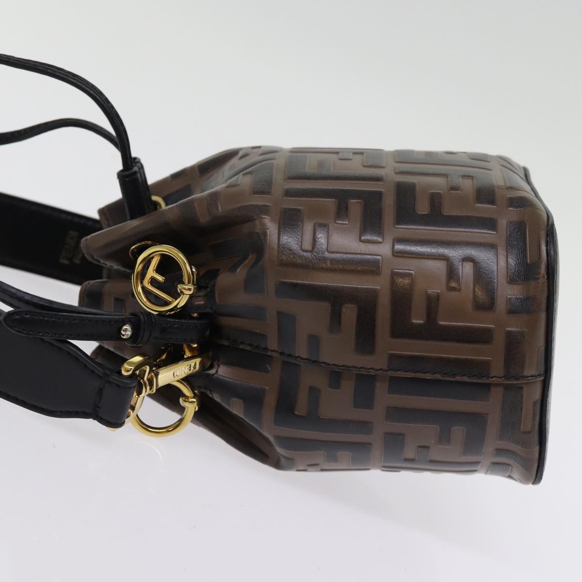 FENDI Zucca Canvas Mont Tresor Mini Shoulder Bag 2way Brown 77005