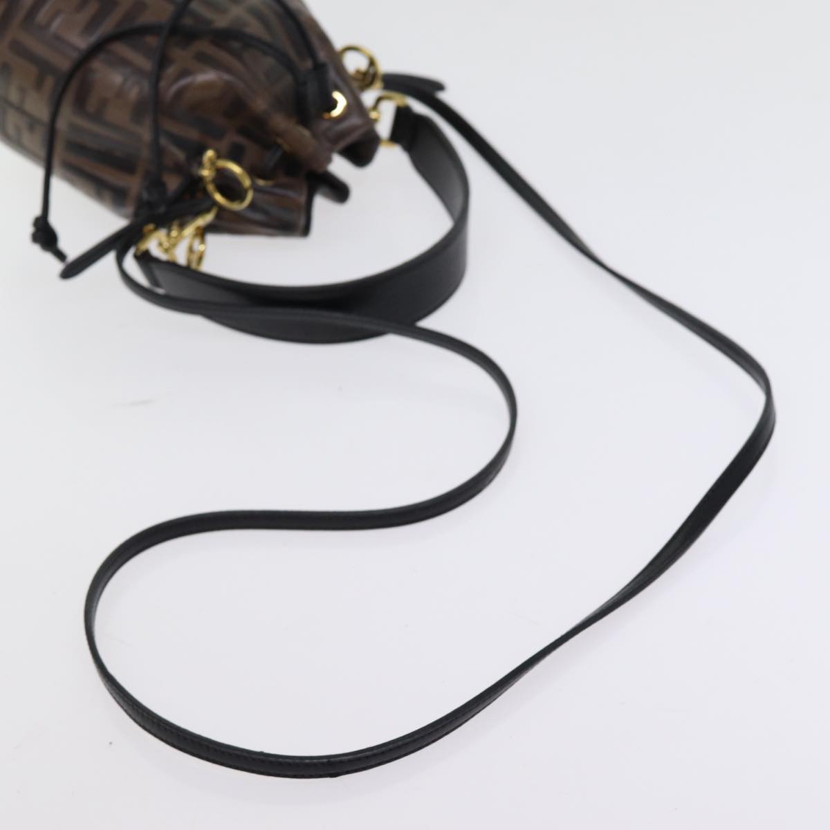 FENDI Zucca Canvas Mont Tresor Mini Shoulder Bag 2way Brown 77005