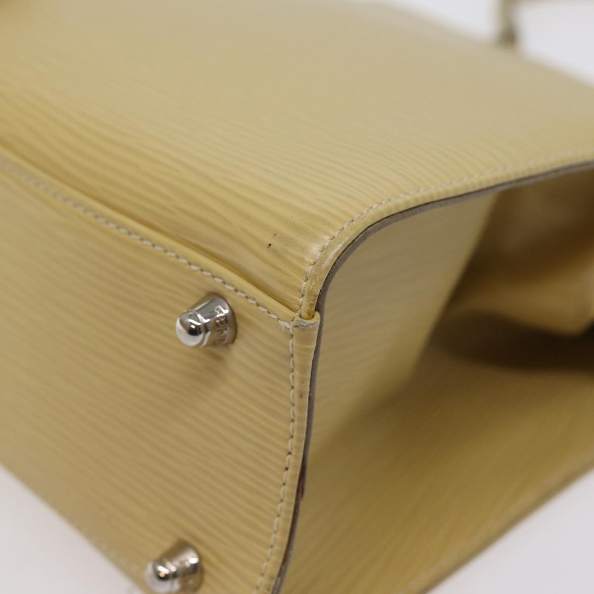 FENDI Hand Bag Leather 2way Beige 77006