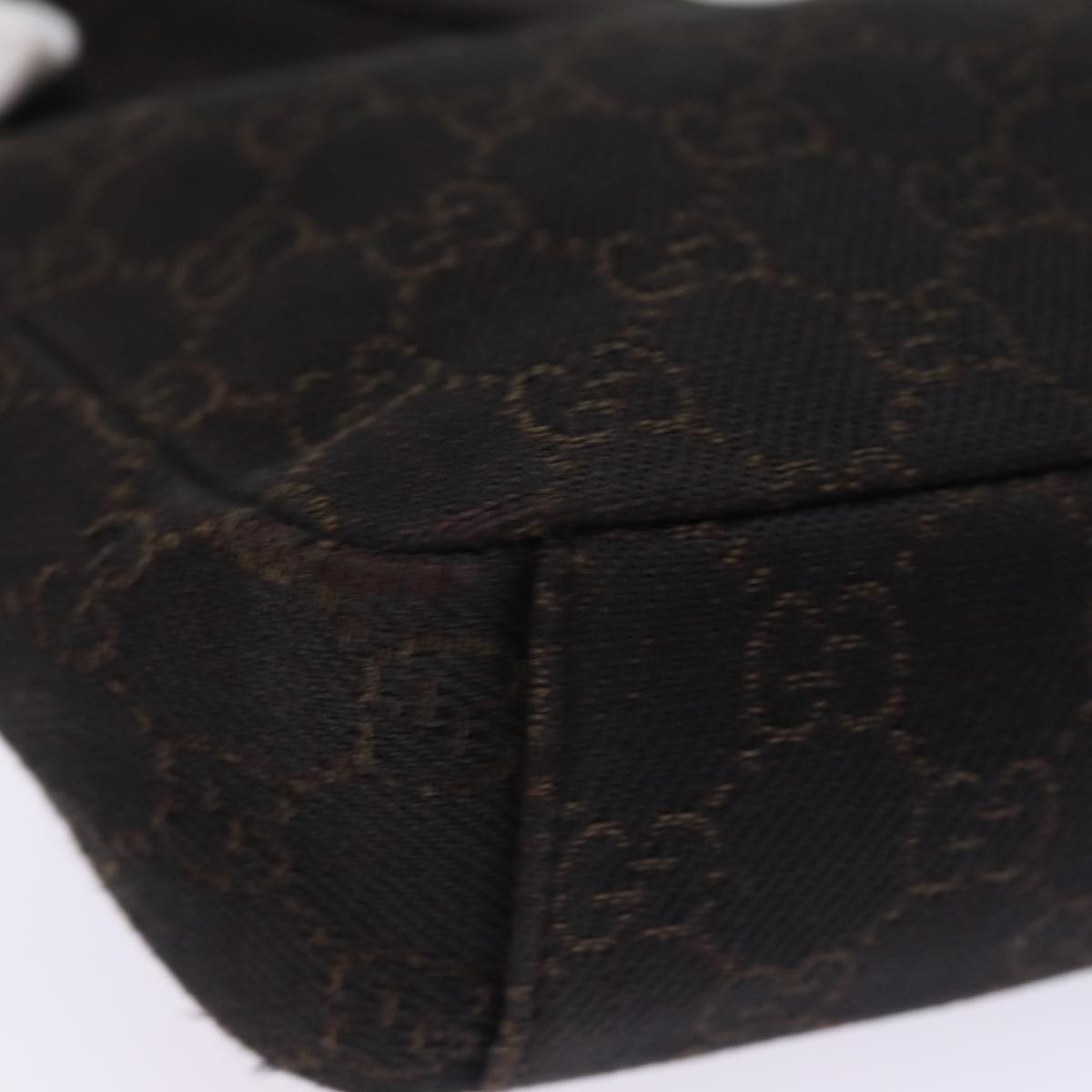 GUCCI GG Canvas Shoulder Bag Brown 35098 77014