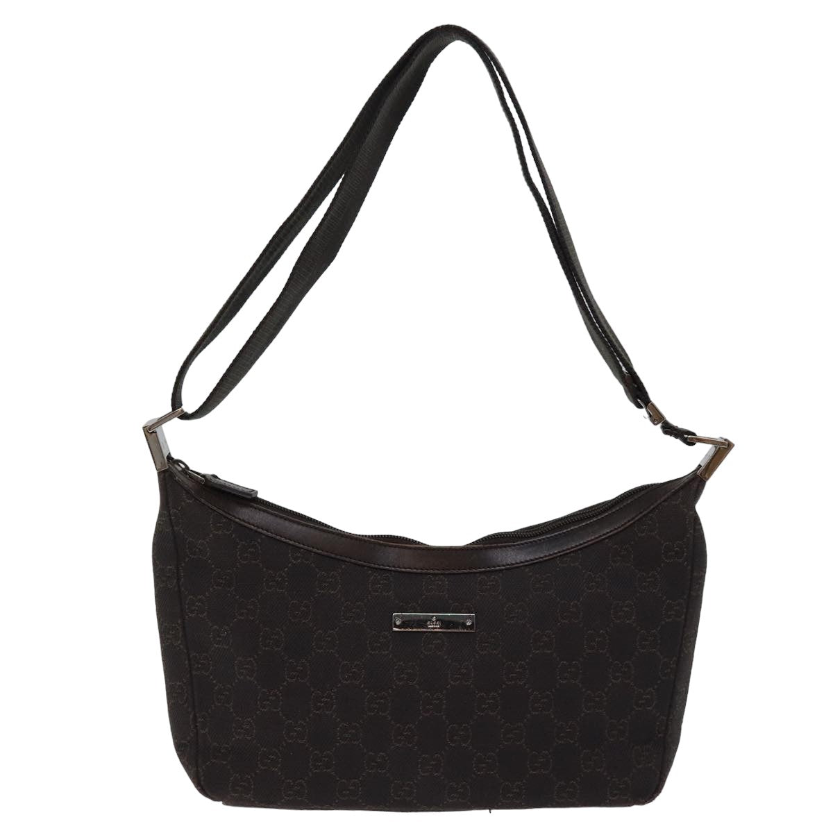 GUCCI GG Canvas Shoulder Bag Brown 35098 77014