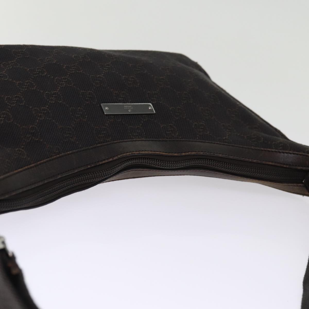 GUCCI GG Canvas Shoulder Bag Brown 35098 77014