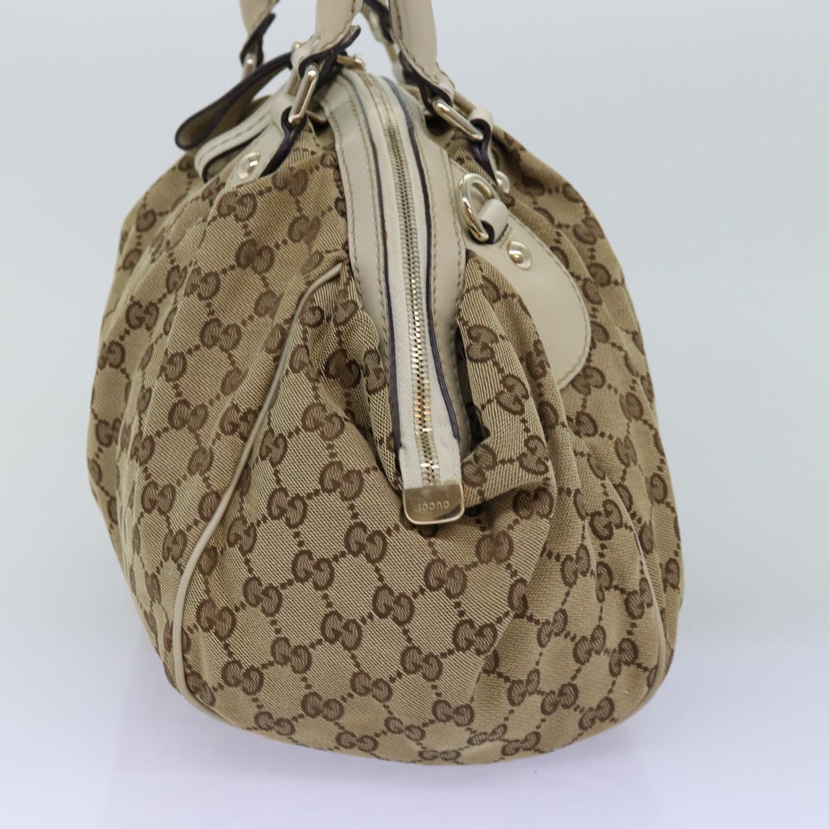 GUCCI GG Canvas Hand Bag Beige 223974 77030