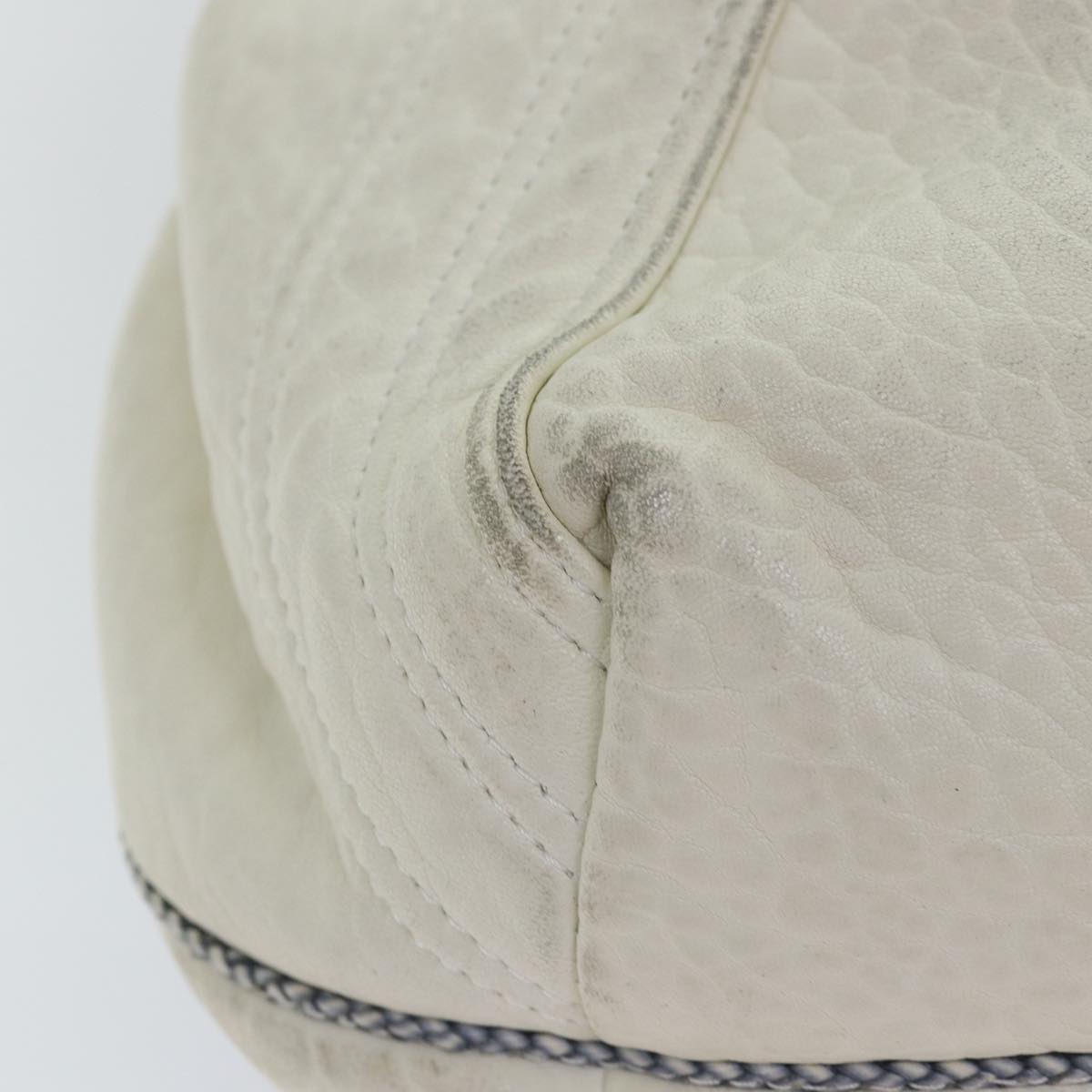 FENDI Spy Bag Shoulder Bag Leather White 77228