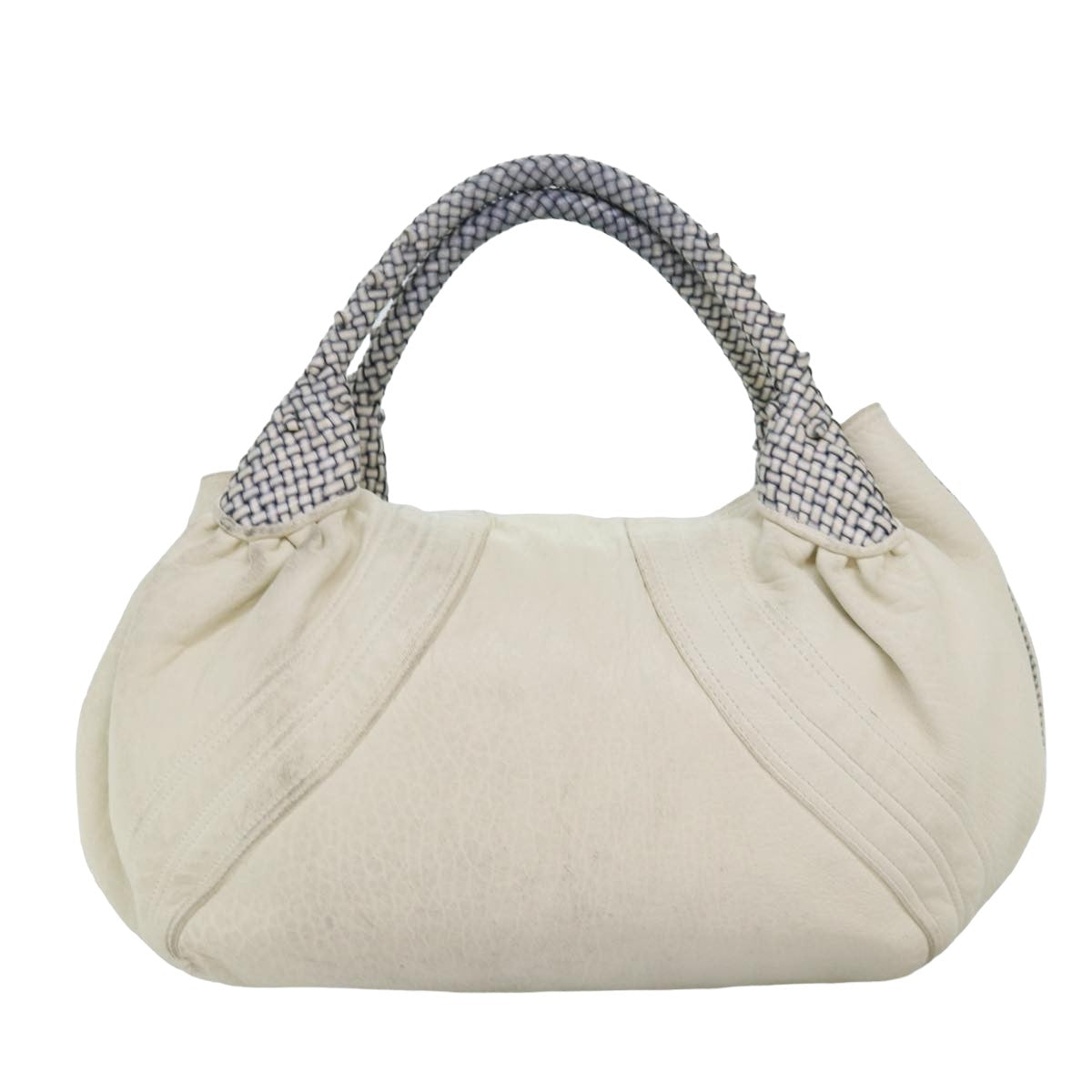 FENDI Spy Bag Shoulder Bag Leather White 77228