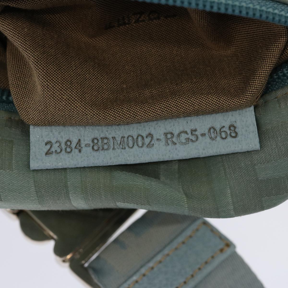FENDI Zucca Canvas Waist bag Light Blue 77335
