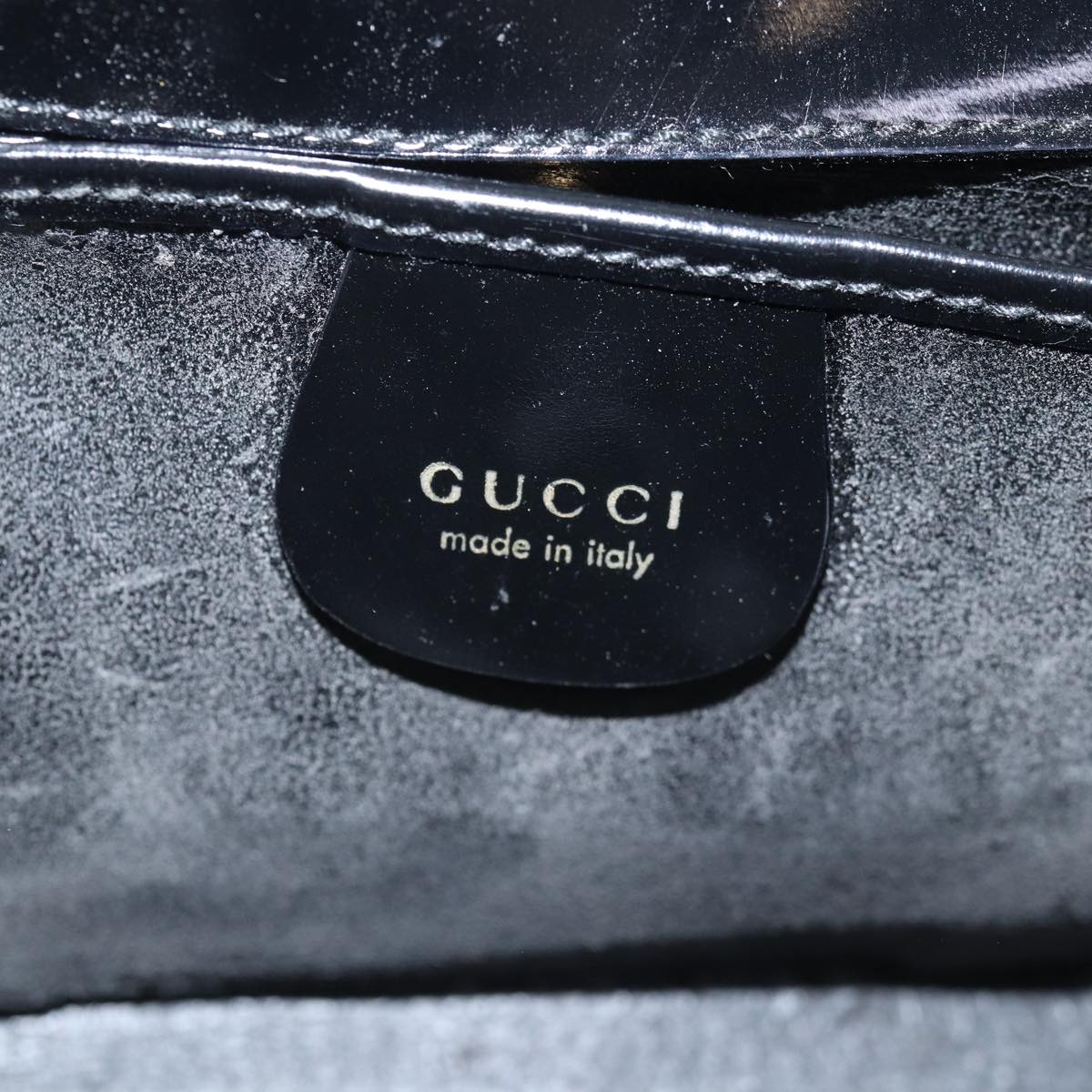 GUCCI Hand Bag Suede Black 001 2058 1928 0 77342