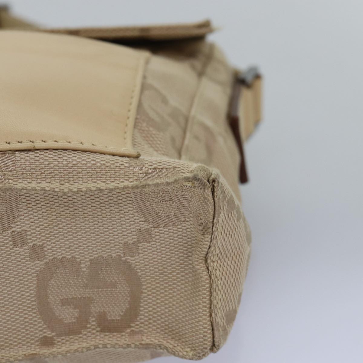 GUCCI GG Canvas Shoulder Bag Beige 001 3807 3444 77343