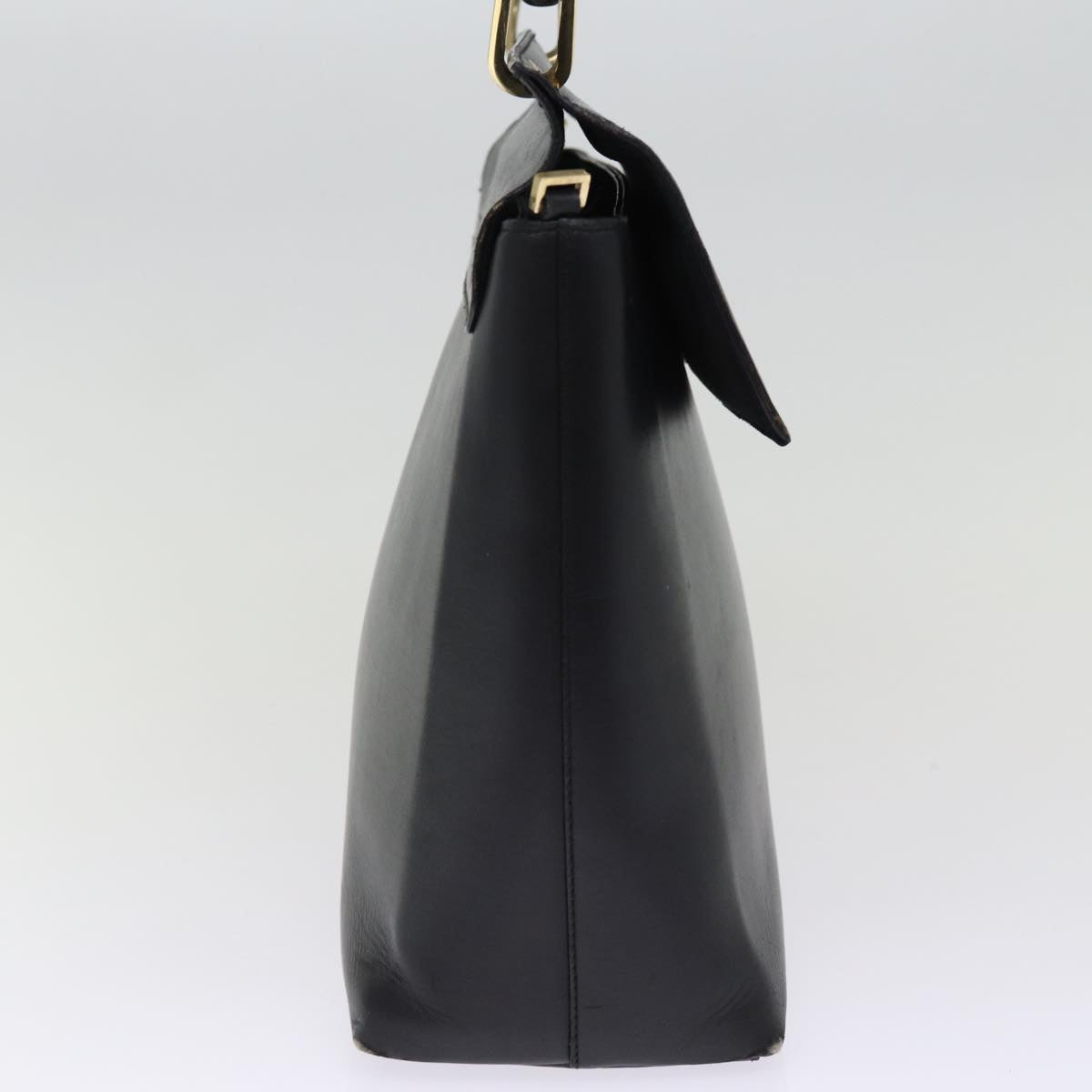 GUCCI Bamboo Hand Bag Leather 2way Black 77367