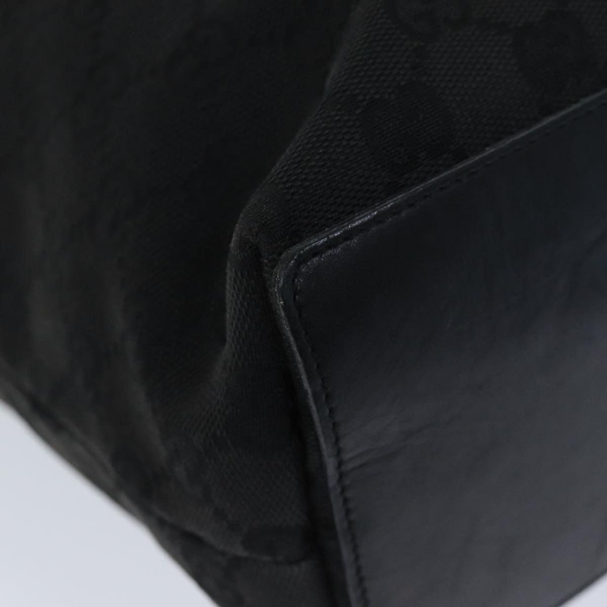 GUCCI GG Canvas Tote Bag Black 31243 77370