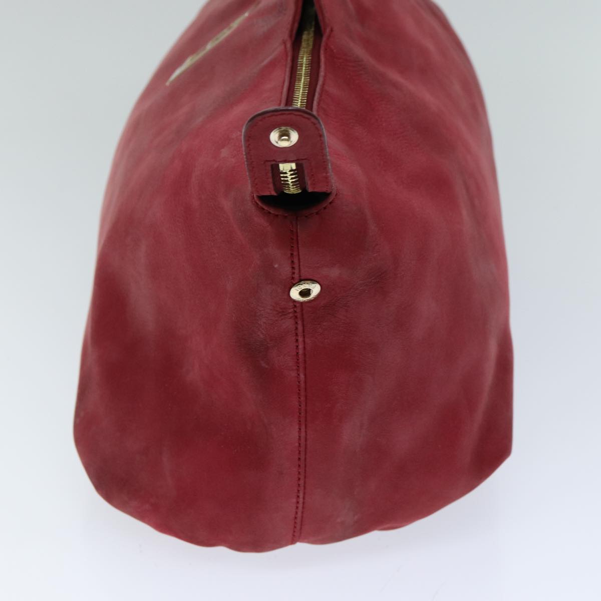 FENDI Tote Bag Leather Red 77395