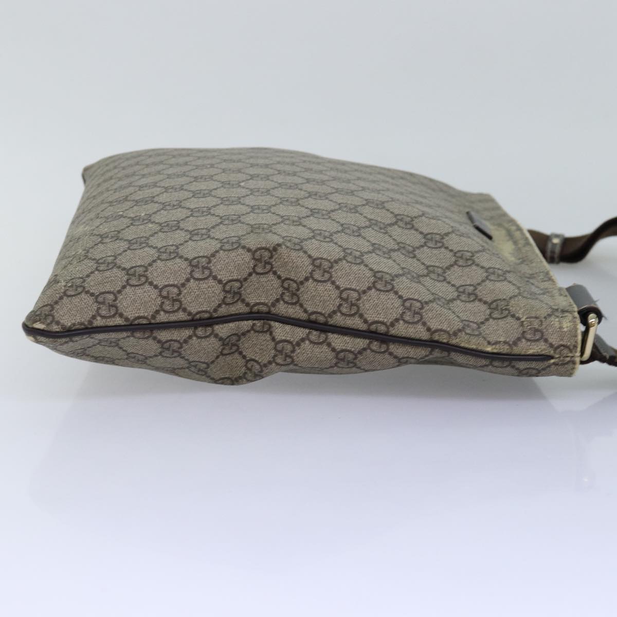 GUCCI GG Supreme Shoulder Bag PVC Leather Beige 201446 77399