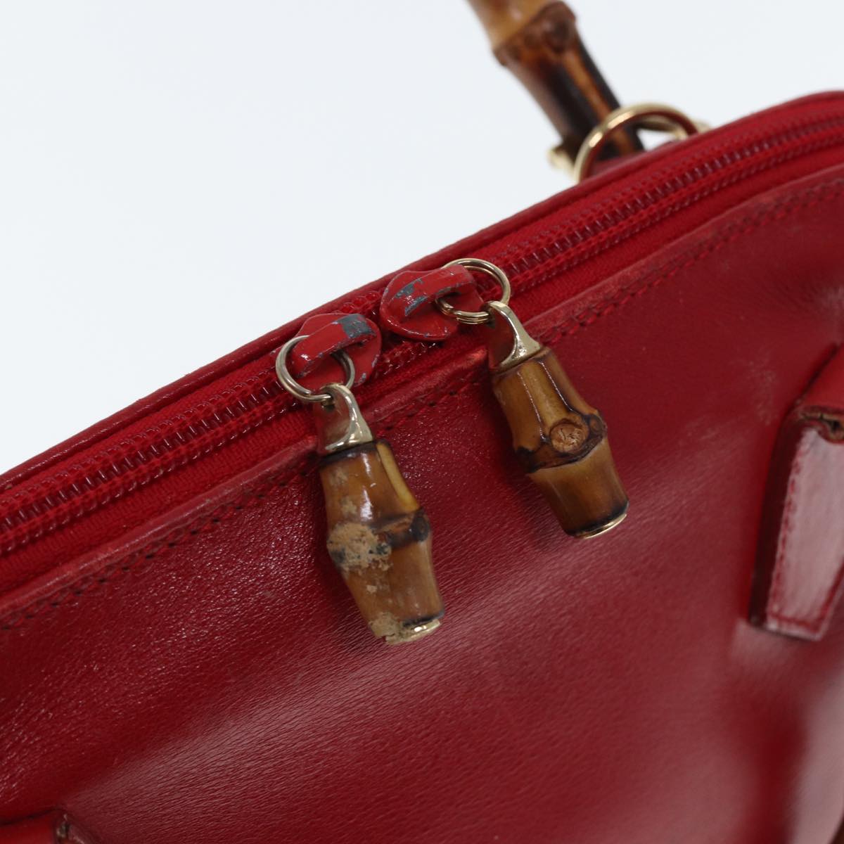 GUCCI Bamboo Hand Bag Leather 000 2865 0290 77456
