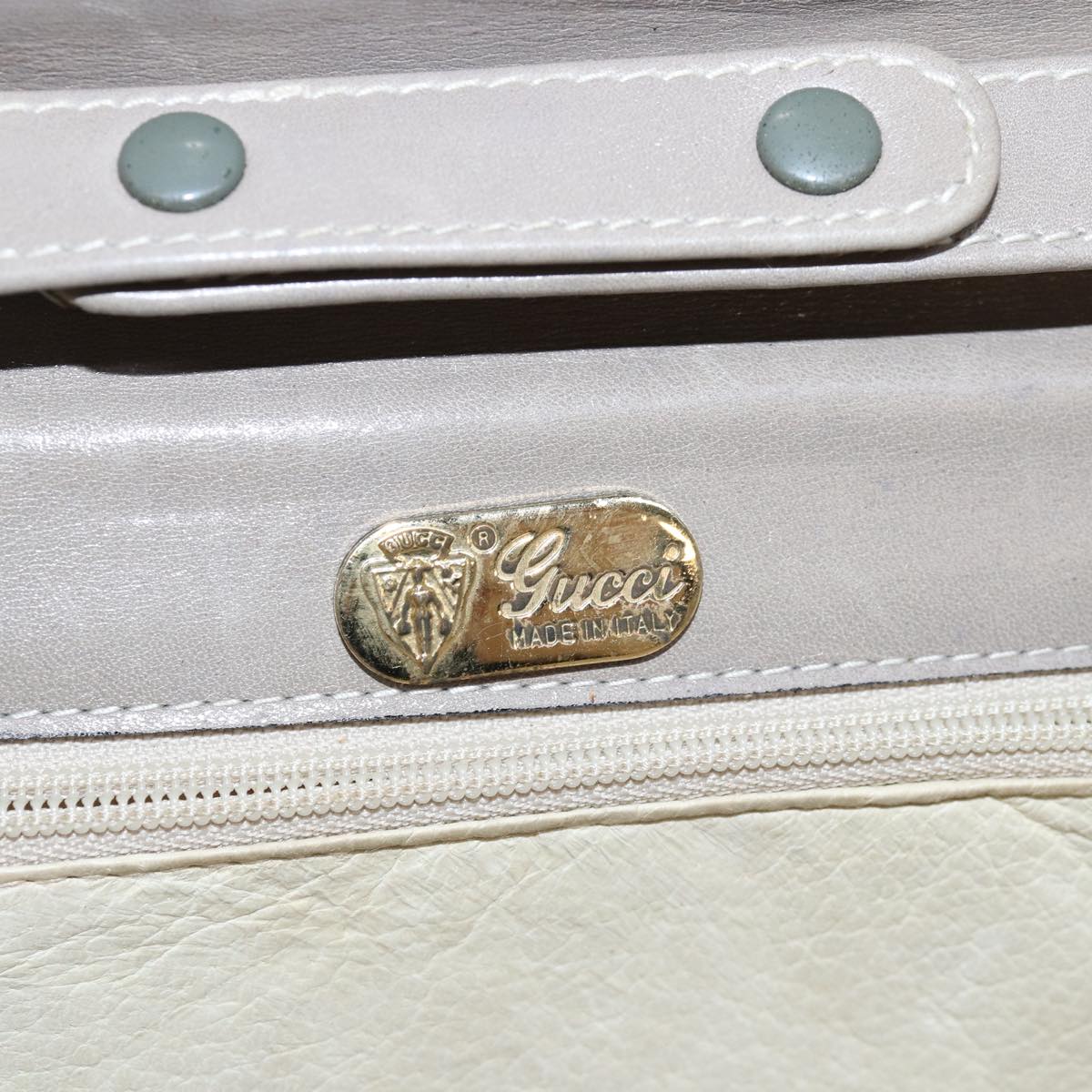 GUCCI Shoulder Bag Leather Gray 004 406 2008 77459